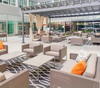 Resident courtyard with fire pits